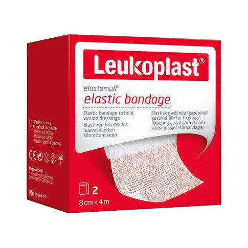 Leukoplast Elastomull Benda Elastica 8cmx4m 2 Pezzi