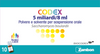 Codex 5 miliardi/8 ml polvere e solvente per sospensione orale