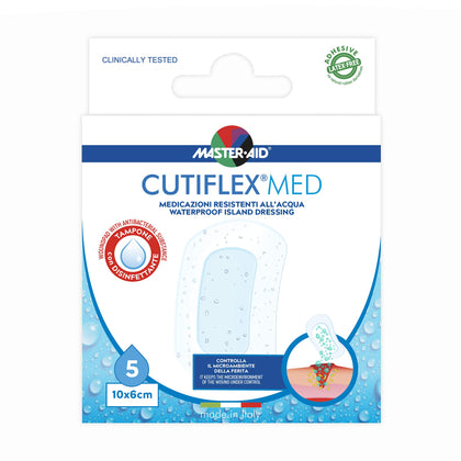 Master Aid Cutiflex Med cerotti Resistenti All'Acqua 10x6cm