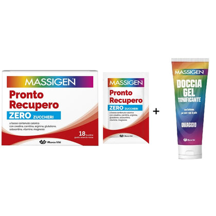 Massigen Pronto Recupero Senza Zucchero 18 Buste+doccia Gel