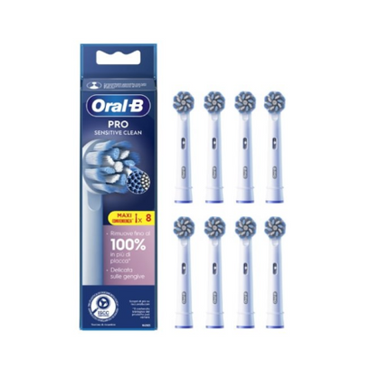 Oralb Pro Sensitive Clean Testine Di Ricambio 8 Pezzi