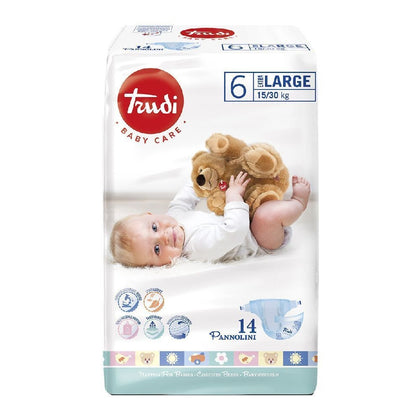 Trudy Baby Care Pannolini 6 Extra Large 15-30Kg 14 Pezzi