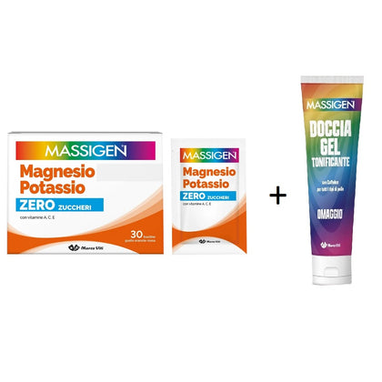 Massigen Magnesio Potassio Zero Zuccheri 30 Bst+doccia Gel