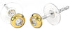 BJT396 ORECCHINO QUEEN RANIA 4MM GOLD PLATED
