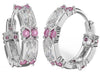 BJT413 ORECCHINI RING/CRISTALLI BIANCHI 19MM STAINLESS STEEL