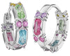 BJT414 ORECCHINI RING/CRISTALLI MULTICOLOR 19MM STAINLESS STEEL