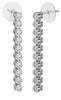 BJT419 ORECCHINI SNAKE/CRISTALLI BIANCHI 30MM STAINLESS STEEL
