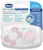 CHICCO SUCCHIETTO COMFORT GIRL SILICONE 2-6 MESI 2 PEZZI