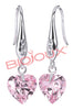 BJT722 ORECCHINI ROSA HEART STAINLESS STEEL