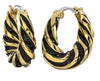 BJT365 ORECCHINO ALARA BLACK GOLD PLATED