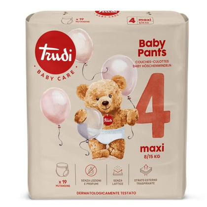 Trudy Baby Care Baby Pants Taglia 4 Maxi 8/15 Kg 19 Pezzi