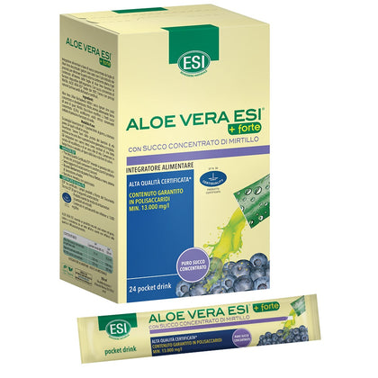 Esi Aloe Vera Succo+forte Mirtillo 24 Pocket Drink (scade 8/