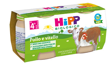 HIPP BIO OMOGENEIZZATO VITEL/POL 2X80G