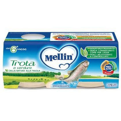 MELLIN OMOGENEIZZATO TROTA 2X80G