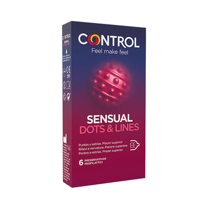 Control Preservativi Sensual Dots & Lines 6 Pezzi