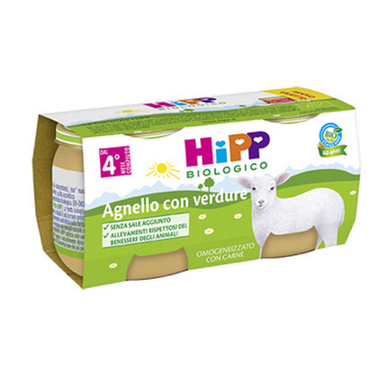 HIPP BIO OMOGENEIZZATO AGNELLO 2X80G
