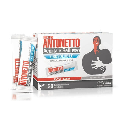 Digestivo Antonetto Acidita' Reflusso 20 Bustine Orosolubili