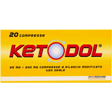 Ketodol 20 Compresse 25mg+200mg Rilascio Modificato