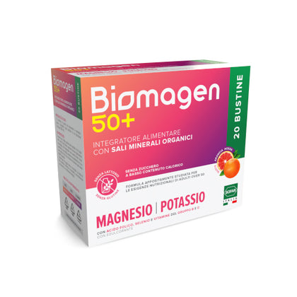 Biomagen 50+ Magnesio E Potassio Senza Zucchero 20 Bustine