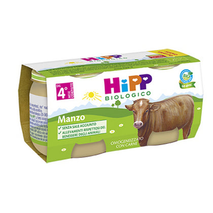 HIPP BIO OMOGENEIZZATO MANZO 2X80G