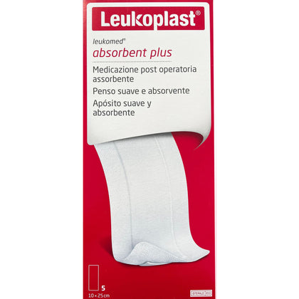 Leukoplast Absorbent Plus 10x25 Cm 5 Pezzi
