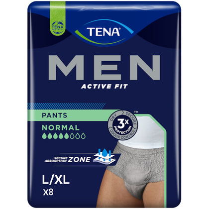 Tena Men Active Fit Pants Normal L/xl 8 Pezzi