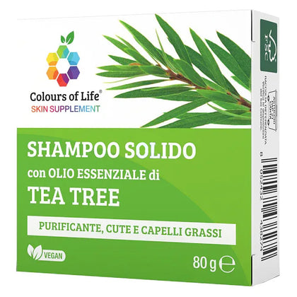 Colours Of Life Shampoo Solido Con Tea Tree 80g