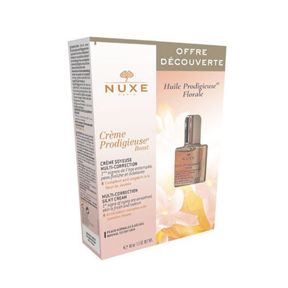 Nuxe Cofanetto Creme Boost Pelli Secche + Huile Prodigieuse