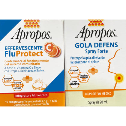 Apropos Gola Defens Spray Forte + Effervescente Fluprotect C