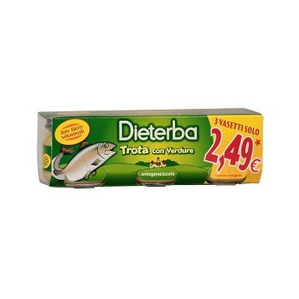DIETERBA OMOGENEIZZATO TROTA 3 PEZZI 80G