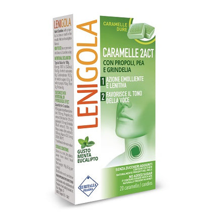 Lenigola 2act Caramelle Dure Menta Eucalipto 20 Caramelle