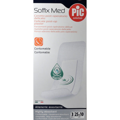 Pic Soffix Med Ster 25x10cm Antibatterico 3 Cerotti