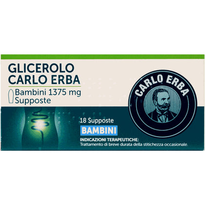 Glicerolo Bambini Carlo Erba 18 Supposte 1375 Mg