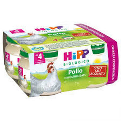 HIPP BIO OMOGENEIZZATO POLLO 80G 4 PEZZI