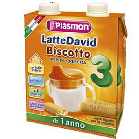 PLASMON Latte 3 per la crescita David 1 LT Dal 10° al 12° mese.2 pezzi da  500 ml. - Basko