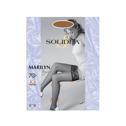 Solidea Calze Autoreggenti Marilyn 70 Sheer Camel Taglia 3ml