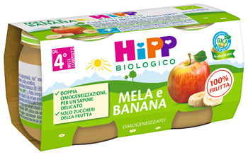 HIPP OMOGENEIZZATO MELA/BANANA 2X80G