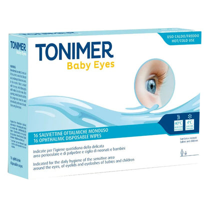 Tonimer Baby Eyes Salviette Oftalmiche 16 Pezzi
